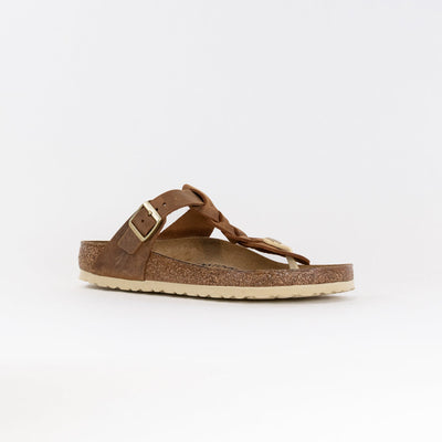 Gizeh Braided Geöltes Leder (Damen) - Cognac