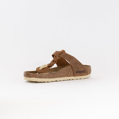 Gizeh Braided Geöltes Leder (Damen) - Cognac