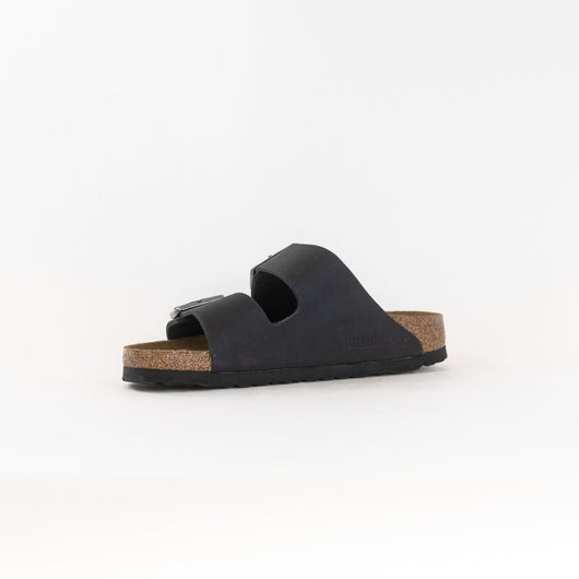 Arizona Weiches Fußbett (Unisex) - Schwarz Geöltes Leder